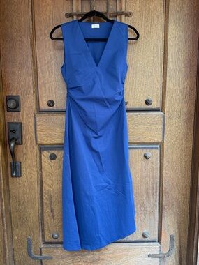 Babaton Royal Blue V-Neck Sleeveless Midi Dress Size XS